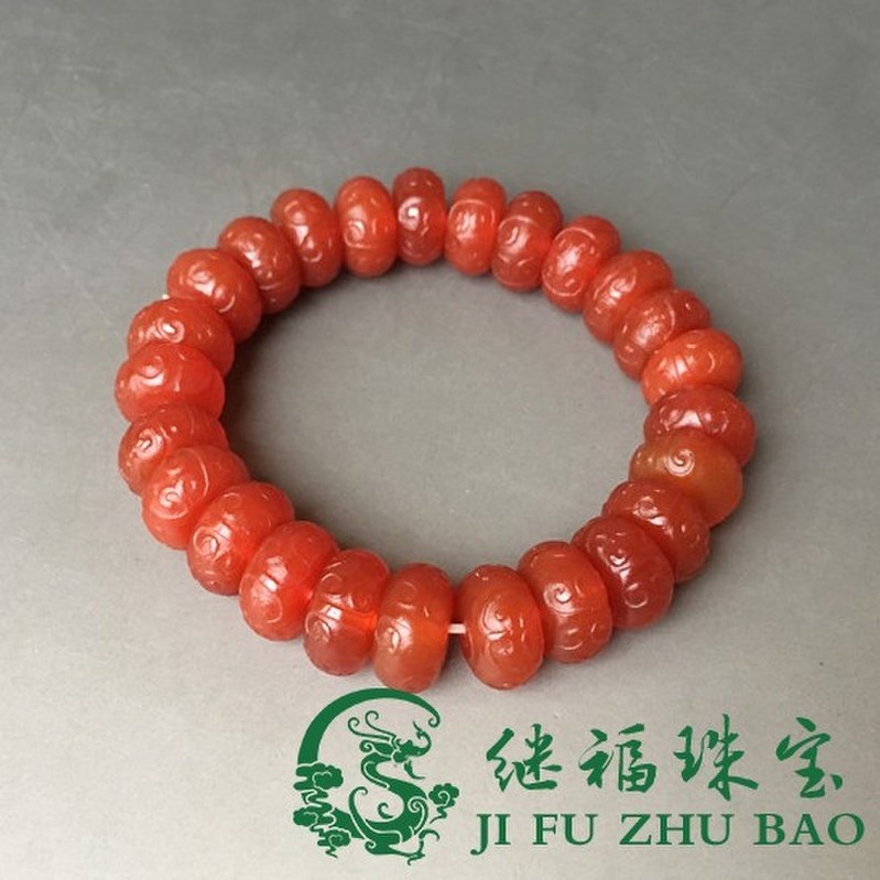 Cổ Ngọc Đỏ Mã Não Carnelian Hoa Sen Hoa Vòng Tay Cũ Mã Não Vòng Tay Hạt Cổ Mã Não Vòng Tay Cổ Mã Não