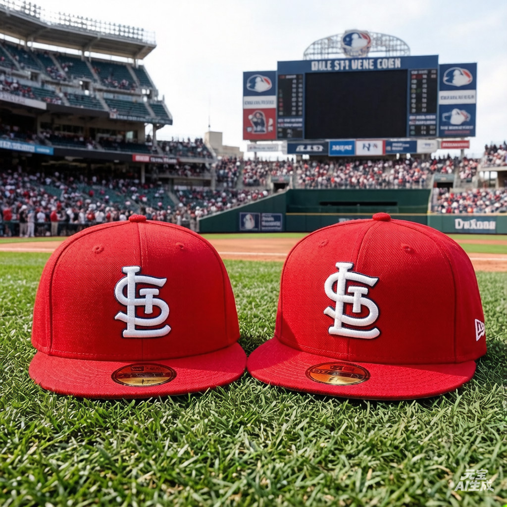 Mũ bóng chày New Era 59FIFTY chính hãng cho nam, màu đỏ đội St. Louis Cardinals, phù hợp thời trang 