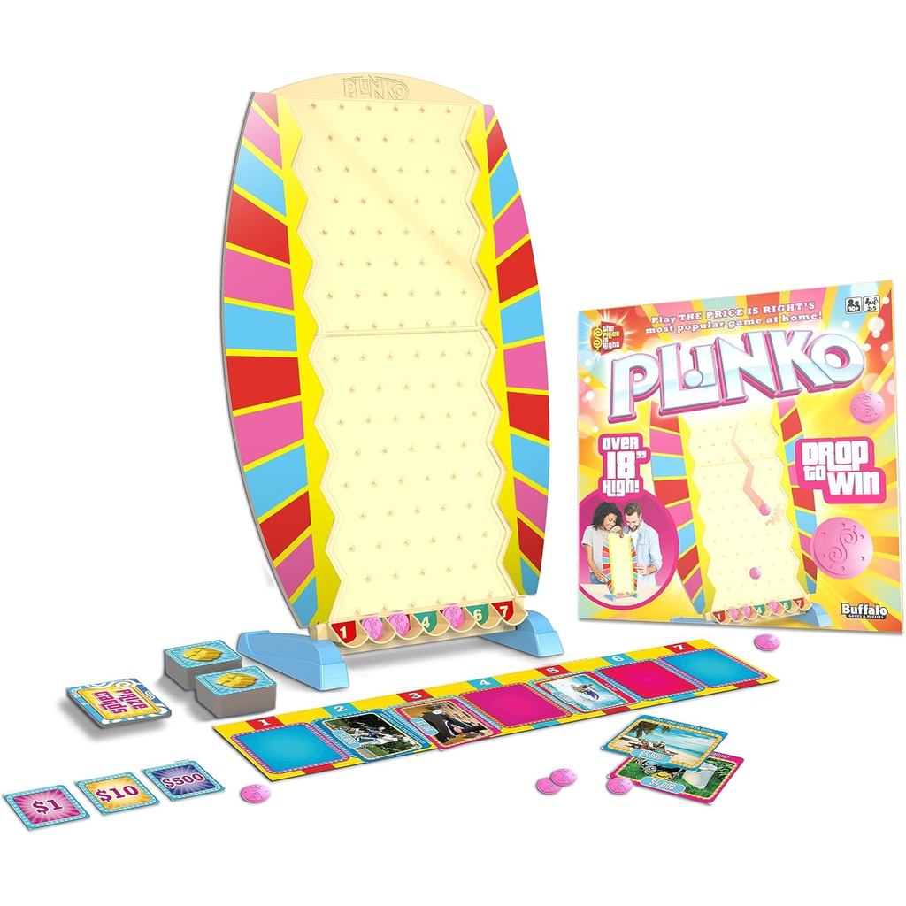 PLINKO - Trò chơi bảng gia đình lấy cảm hứng từ giá cả phải, tuyệt vời cho đêm trò chơi gia đình, từ