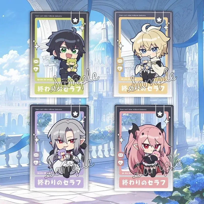 Móc khóa Seraph of the End Owari no Seraph mica hình thẻ bài anime Yuuichirou Mikaela Krul Shinoa tr