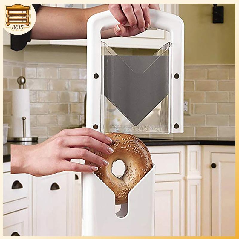 [8C15] 2023 Máy thái lát đa năng Oril Bagel mới bằng thép không gỉ de Bread Cake Buns Máy cắt bánh m