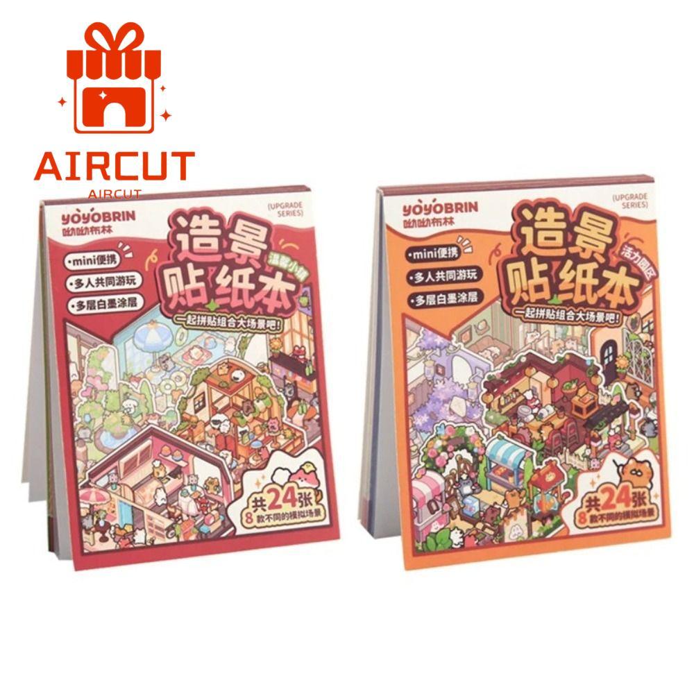 Bộ sưu tập nhãn dán phong cảnh thu nhỏ YANGMING, Nhãn dán phong cảnh ba chiều PET, Phim hoạt hình Mi