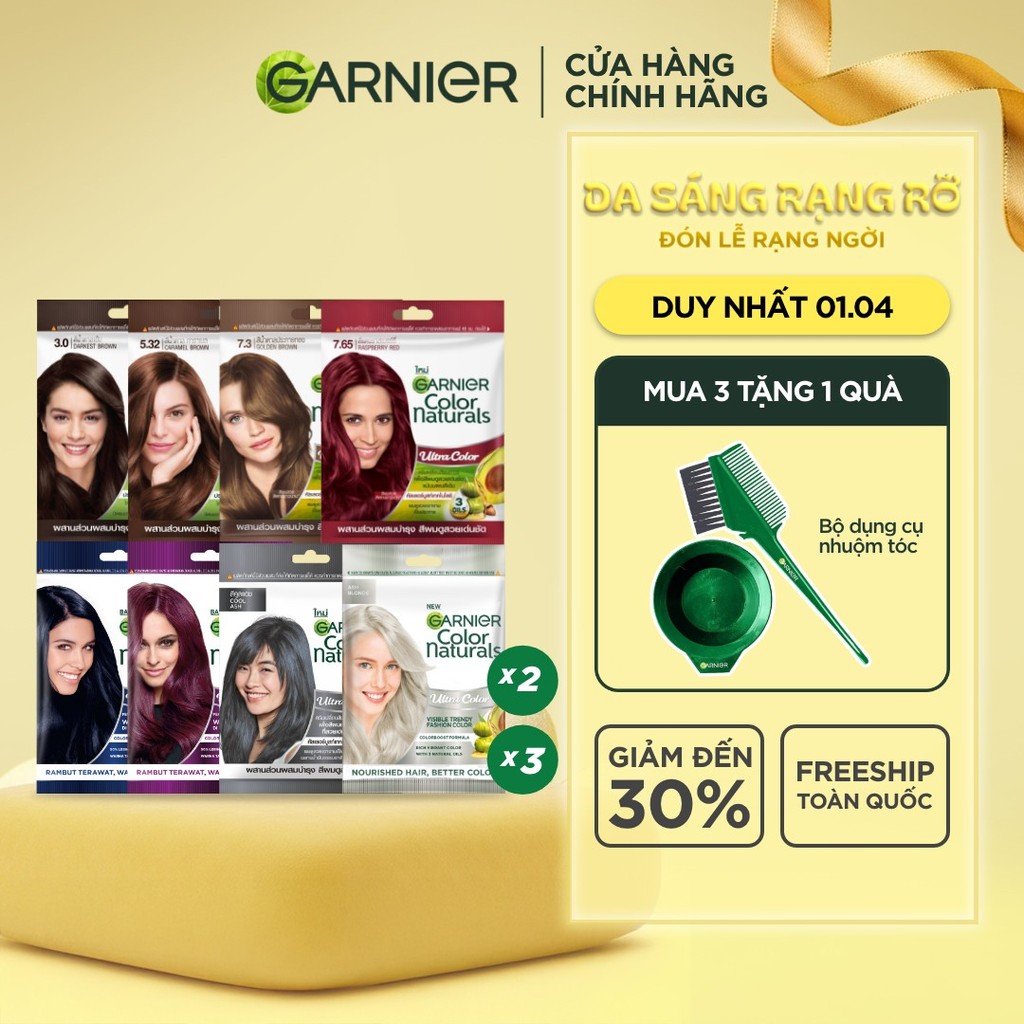 Kem Nhuộm Tóc Tại Nhà Màu Thời Trang - Garnier Color Naturals Ultra Colors - 8 Màu Nhuộm Thời Trang