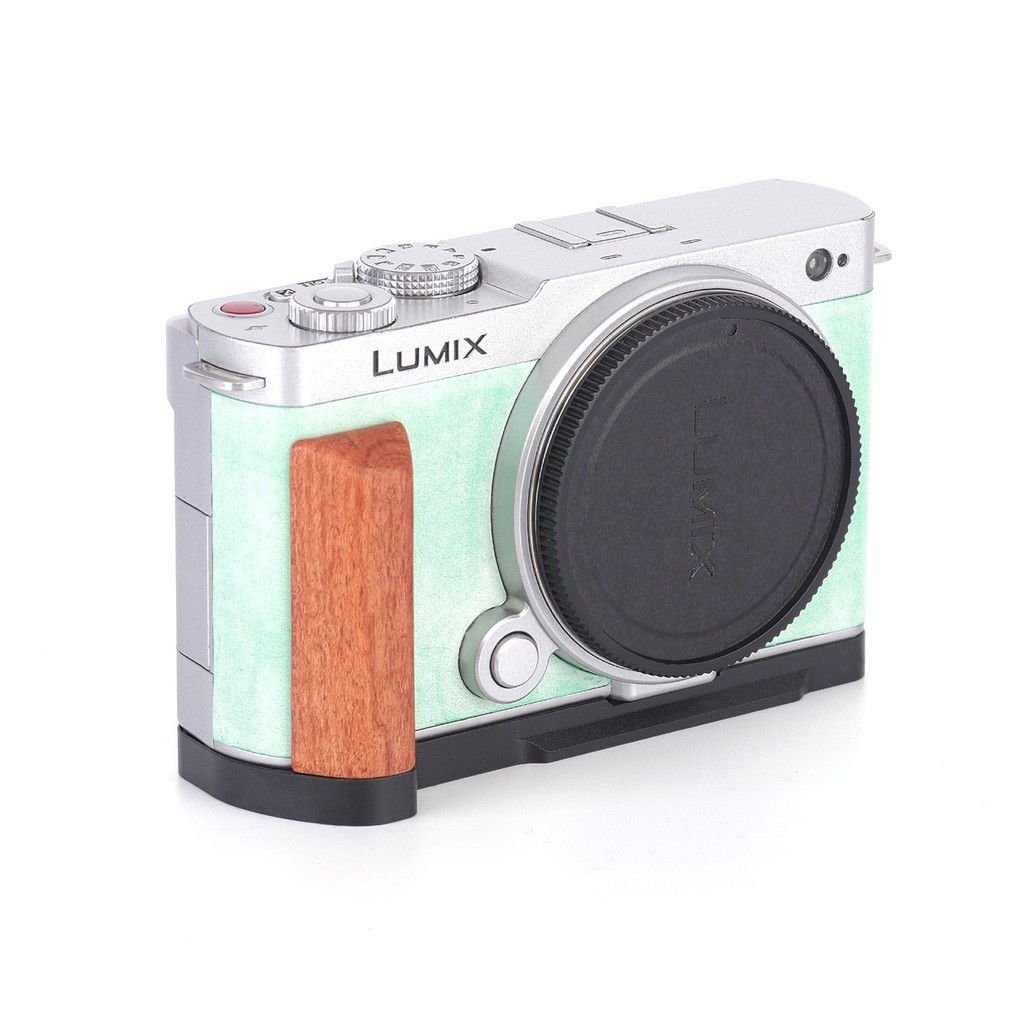 Panasonic S9 lumix S9 Tay cầm bằng gỗ nguyên khối Kim loại Đế máy ảnh Aka Khung bảo vệ tấm tháo nhan