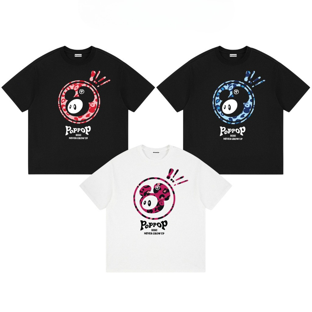 Áo Thun Poppop Local Brand MOOZA Phông Unisex 100% cotton Form rộng Premium /Poppop