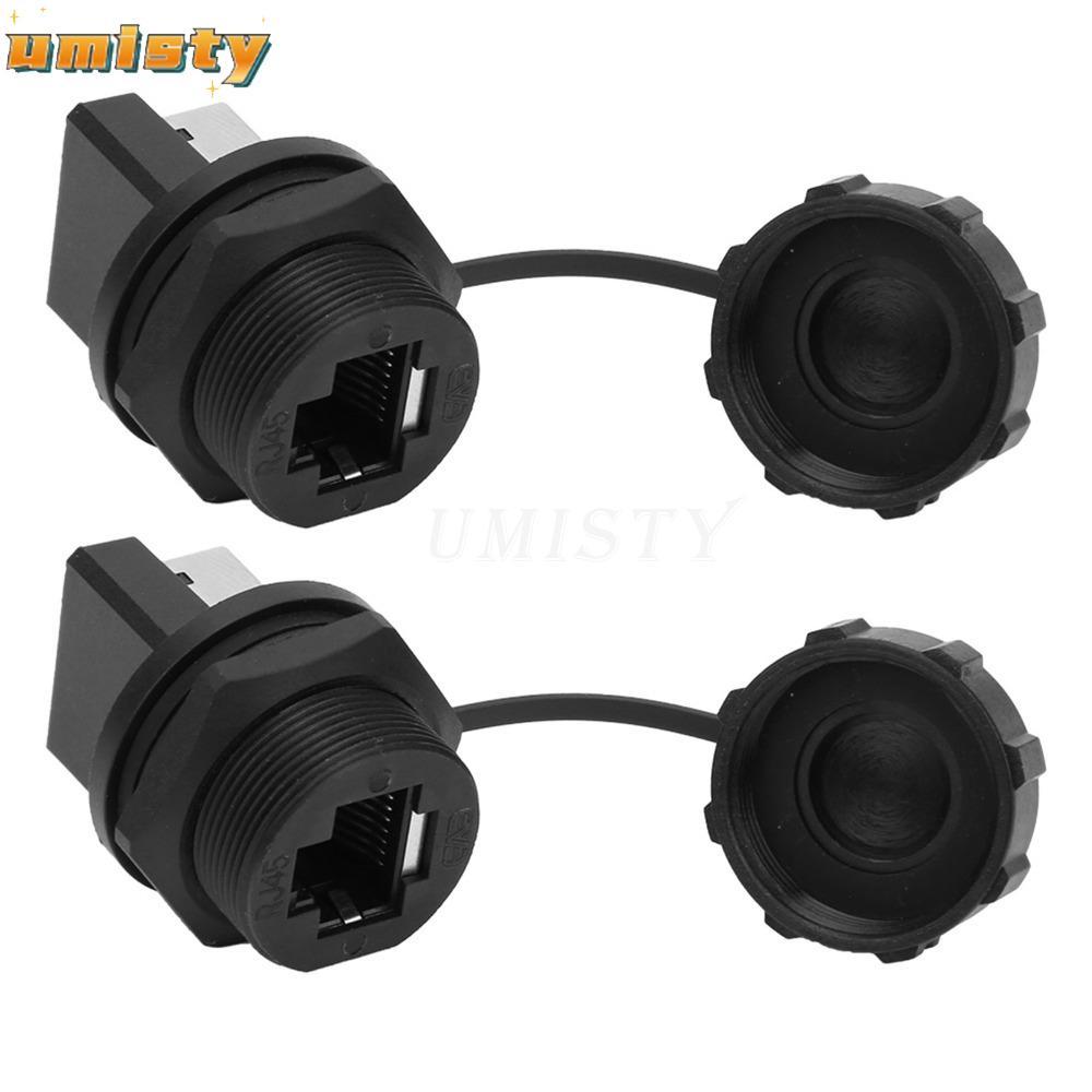 Bộ chuyển đổi RJ45 2 CÁI UMITY, RJ45-180° Đầu nối RJ45 chống nước, Cáp tiêu chuẩn đầu nối 180 độ IP6
