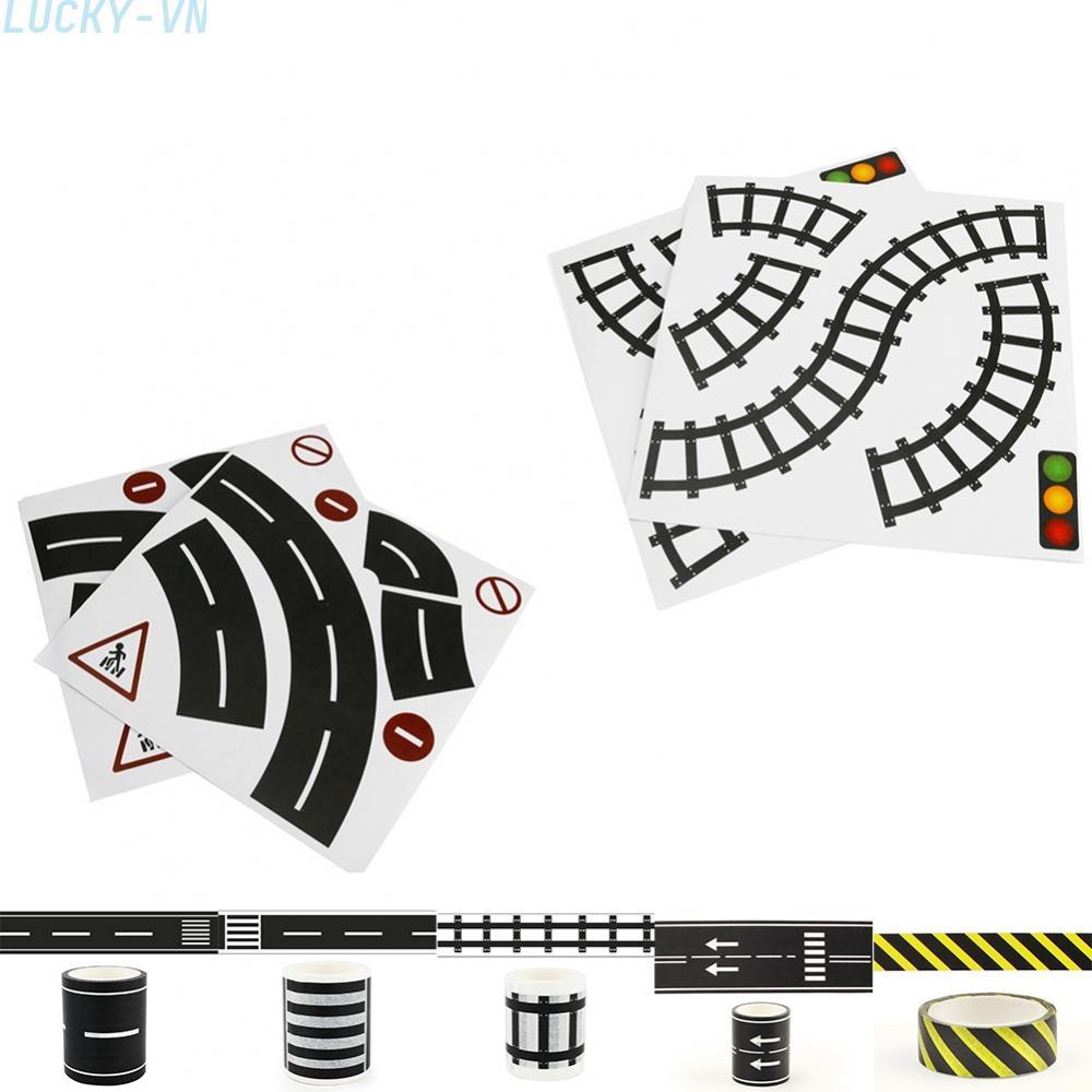 Duct Tape Toy Track Sticker Parking Scene Pattern Railway Removable Set