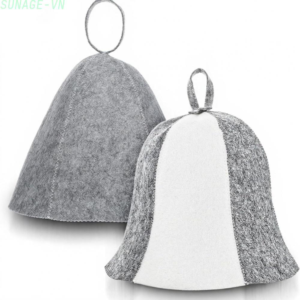 【SUNAGE】2PCS Felt Sauna Hats Thickened Absorbent Hair Protection Caps for Sauna and Bath【HOT Fashion