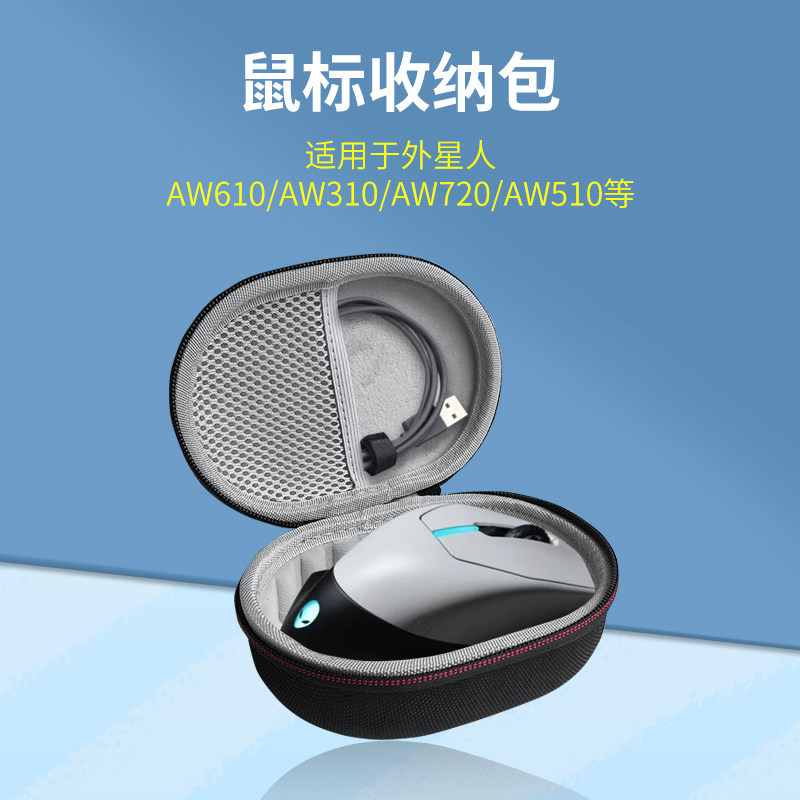EWOOGO Thích hợp cho Alienware Alien Viper 2 Hộp lưu trữ chuột Túi bảo vệ nén chống sốc di động AW61