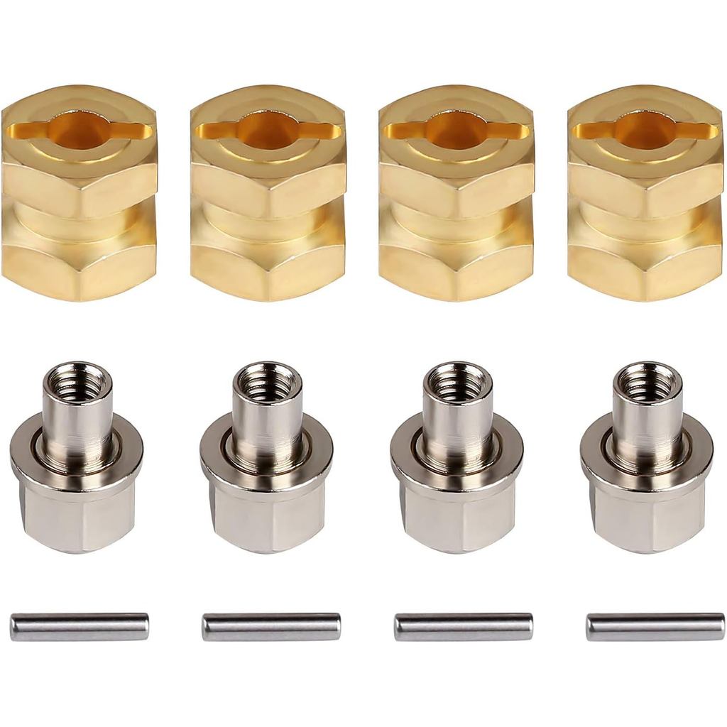 INJORA RC Hex Hub 12mm Đồng Bánh Xe Lục Giác Hub Nối Dài Bộ Chuyển Đổi Ổ Lục Giác Cho 1 / 10 RC Bánh