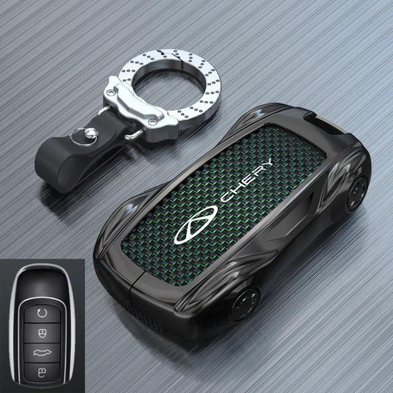 Xe Kẽma Hợp Kim Sợi Carbon Chìa Khóa Dây Xích Bao Đựng Cho Chery Tiggo 8 Arrizo 5 Pro Gx 3x 5x EQ7 C