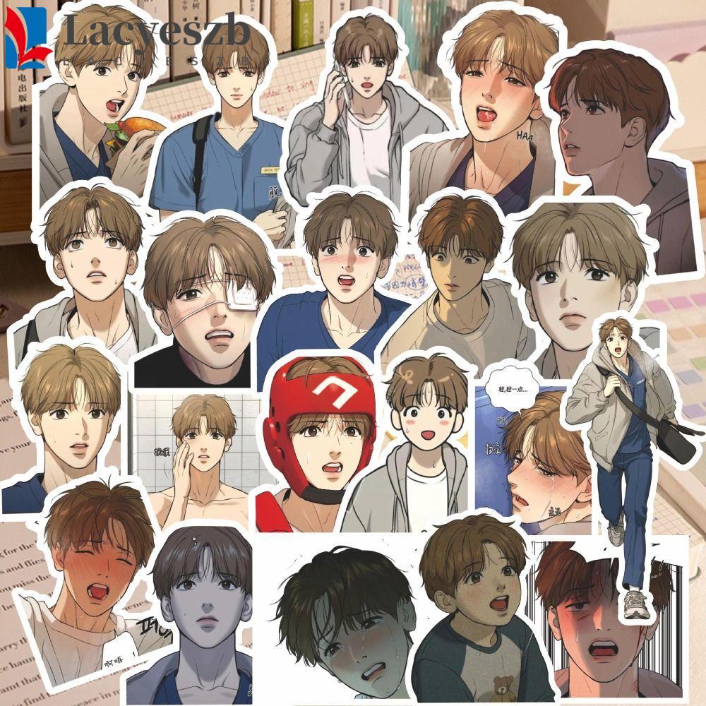 LACYESZB Hàn Quốc BL Manwha Jinx Sticker, BL Manwha Joo Jaekyung Joo Jaekyung Joo Jaekyung Manga Dán