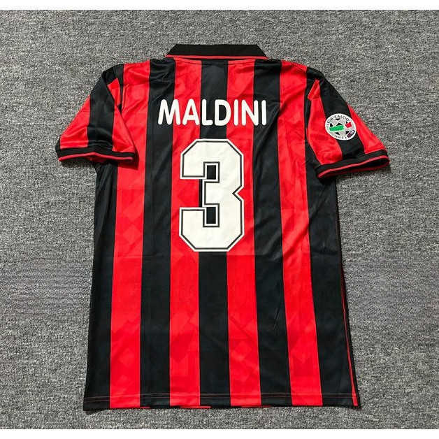 Áo thun nam ngắn tay AC Milan 93 / 94 Home Retro Version