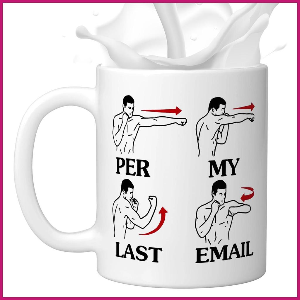 Cốc văn phòng vui nhộn 11oz Cốc cà phê gốm sứ Sarcastic Mới lạ theo cốc Email cuối cùng của tôi cho 