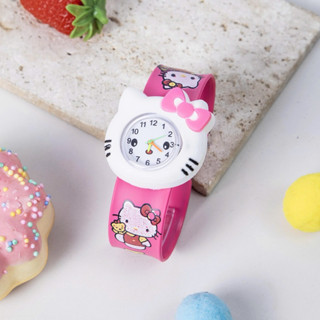 Đồng Hồ Đập Tay Trẻ Em Hoạt Hình Mèo Hello Kitty Dễ Thương, Màu Sắc Tươi Vui Cho Bé