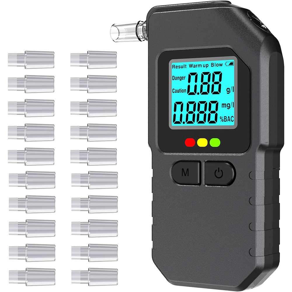 Alcohol Tester Handheld Digital Alcohol Breath Tester Breathalyzer Analyzer LCD Display
