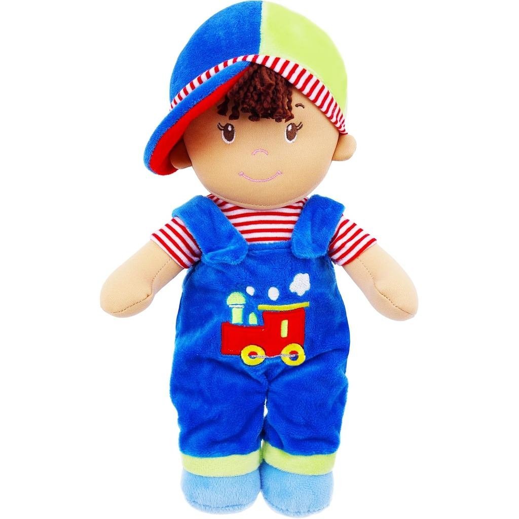 June Garden 13,5 "Soft Dolly Milo - Búp bê bé trai nhồi bông mềm mại để sinh và lên - Trang phục xan