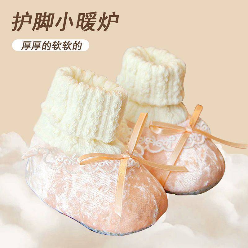 [New] Winter Baby Shoes 6-12 Months Toddler Booties Warm with Velvet Shoes Baby ht5P