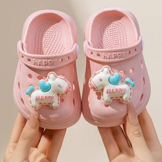 Children's Eva Hole Cartoon Pony Summer Closed Toe Girls Indoor Soft Bottom Non-Slip Baby Shoes Hole Shoes CPGA