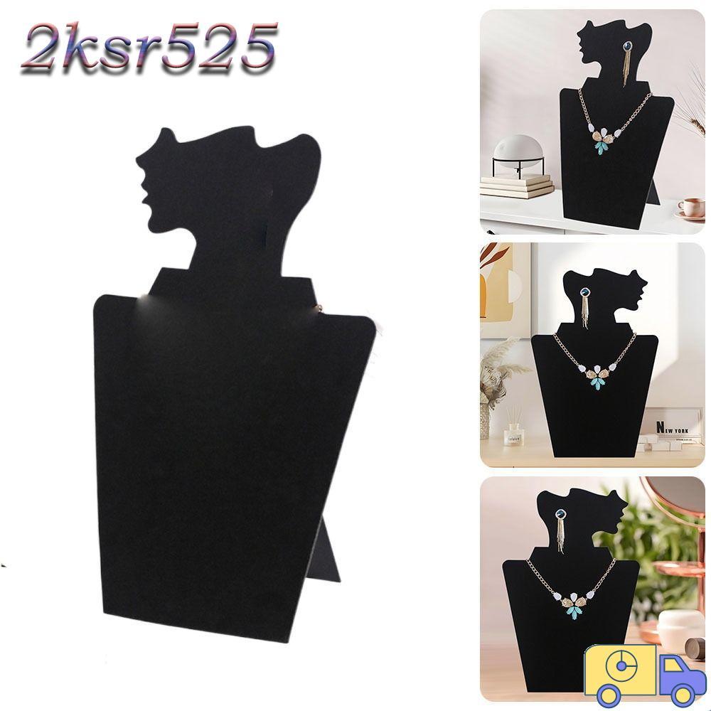 2KSR525 Chân đế trưng bày trang sức hình nộm, Giá đỡ đồ trang sức bằng vải độc đáo, Mặt bên đầu hình