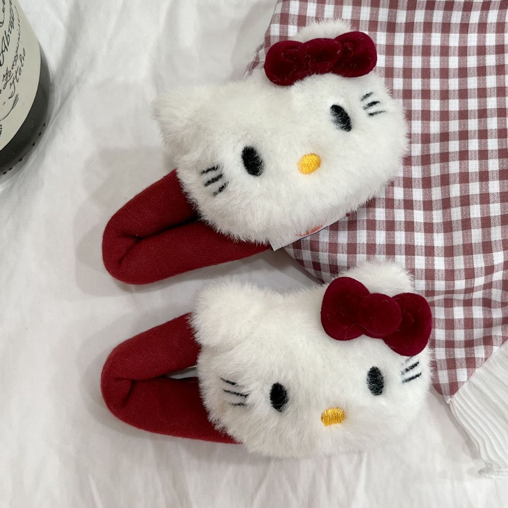 Kẹp Tóc Mèo Angola Nơ Đỏ - Phong Cách Mới 2025