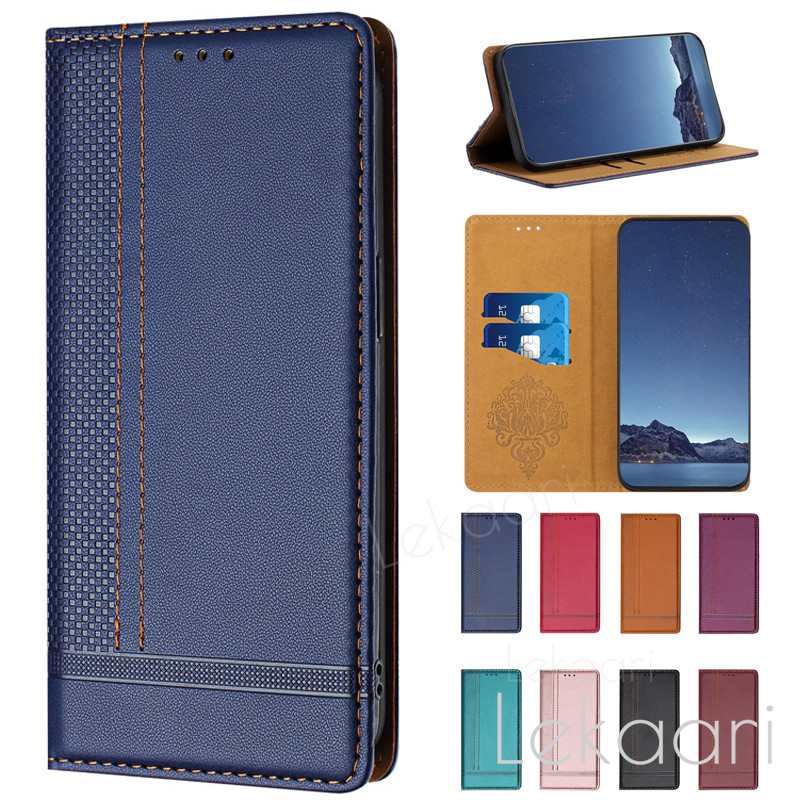 Bao Da Lật Cho Realme C33 C30 GT 8 7 6 6t 5 Neo 3 3T Narzo 50i Prime 5G Pro Sọc Lưới Nổi Thẻ Sots Vỏ