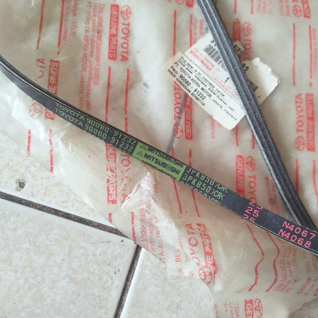 Dây curoa trợ lực lái Toyota Vios 1.5 2003-2007 Chính hãng Mitsuboshi Nhật Bản mã 3Pk850