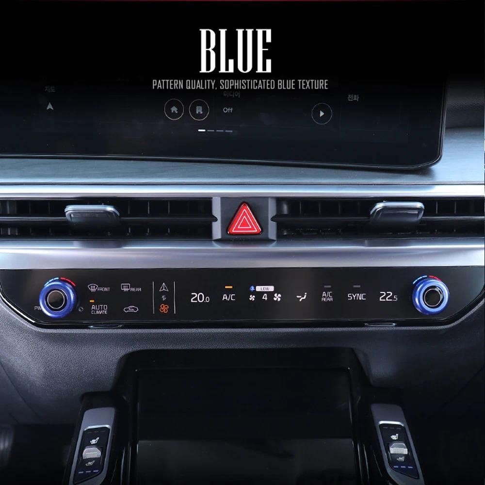 Nội Thất Ô Tô Nhôm Điều Hòa Không Khí Công Tắc Núm Viền Bao Vòng Cho Xe Kia Sorento MQ4 2021-2025 LH
