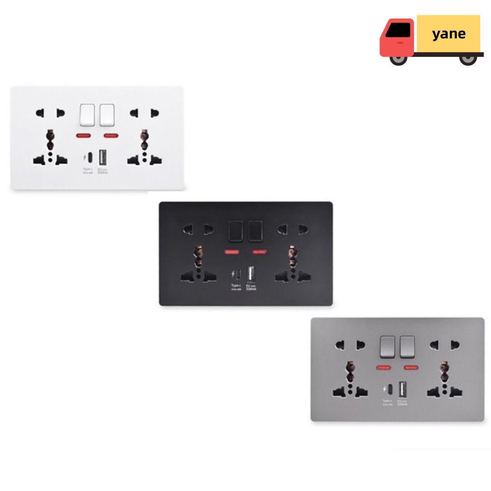 YANE Wall Outlet Type-C Giao diện sạc Universal 1A1C Điều khiển công tắc