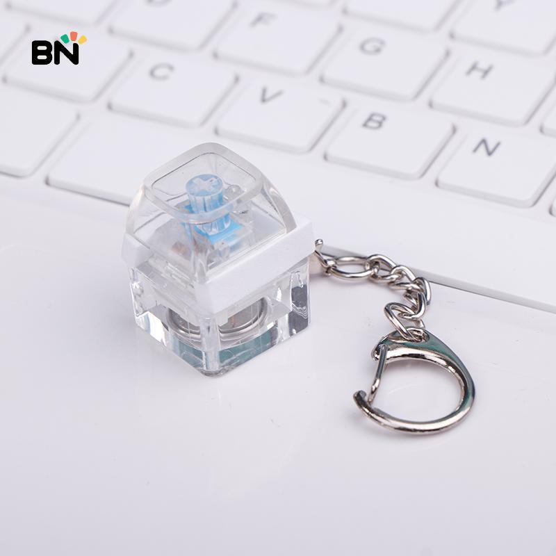 [BN] Móc khóa công tắc cơ học có đèn LED Móc chìa khóa bàn phím Fidget Đồ chơi Keycap Giảm căng thẳn
