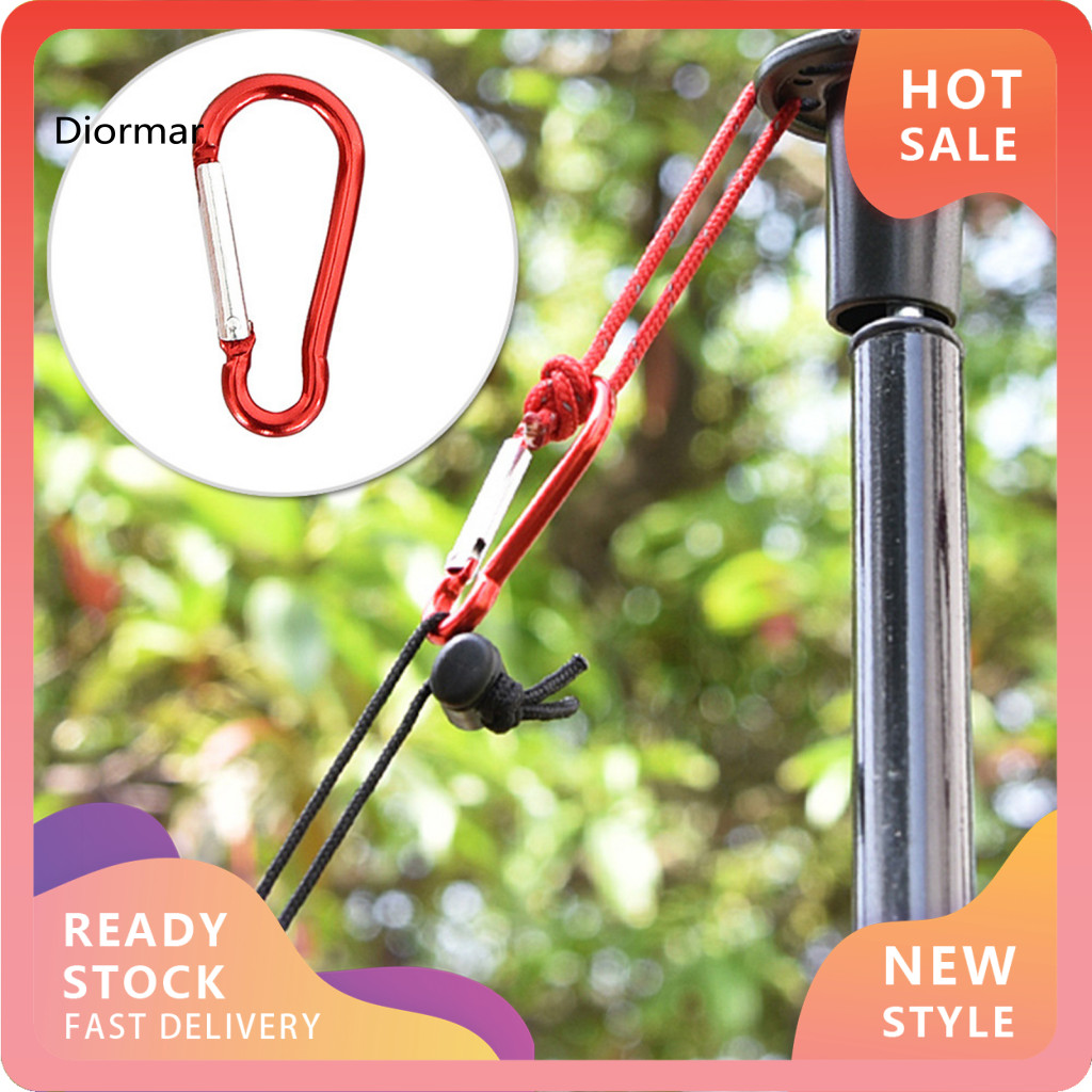 DM- 10 Chiếc Móc Treo Lò Xo Hạng Nặng Bầu Hình Phụ Kiện Ngoài Trời Cắm Trại Du Lịch Đi Bộ Đường Dài 