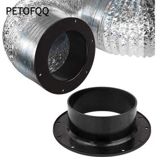 Khớp nối ống thông gió PETOFQ, Đầu nối mặt bích tường bằng nhựa tròn, Phụ kiện gia đình Ống thông hơi màu đen Ống thông gió