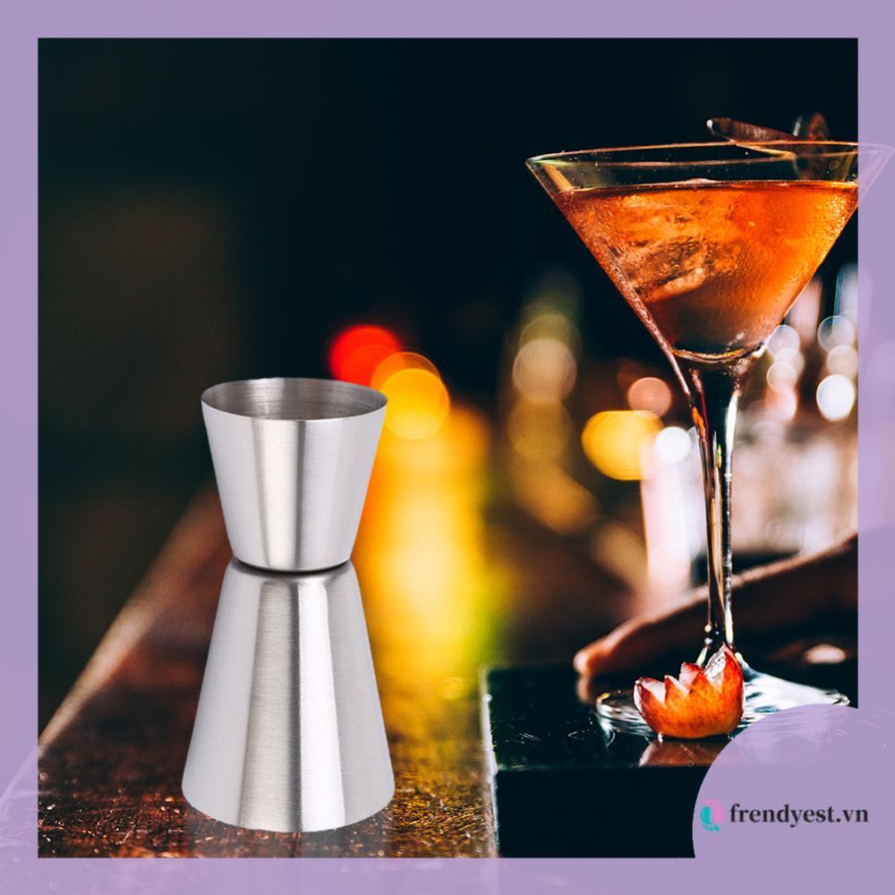 [frendyest.vn] Cốc đo lường thủy tinh Jigger Shot Double Jigger Shot Measure Jigger Cocktail Đo Jigg