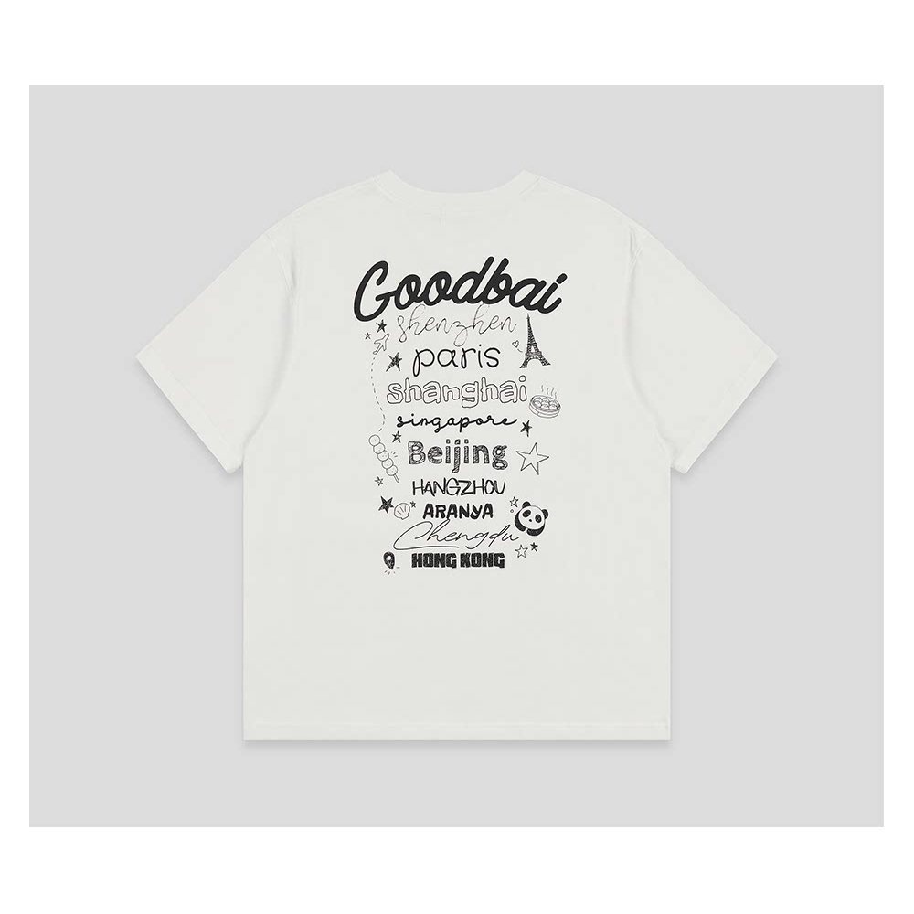 Hàng có sẵn Áo thun ngắn tay cổ tròn Oversize GOODBAI City Series