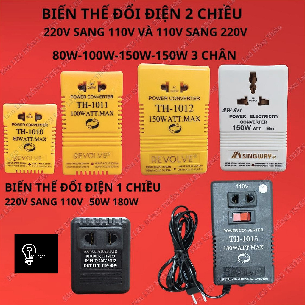 Biến Thế-Biến Áp Đổi Điện 220v Ra 110v - 110v Ra 220v---- 80W -100W -150W-180W