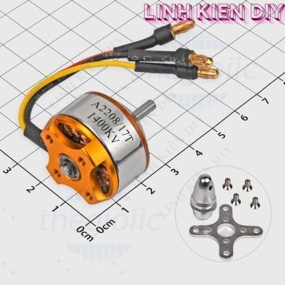 A2208/17T 1100KV Động Cơ Brushless Trục 3.17mm Linh Kiện DIY