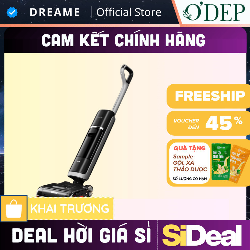 Máy hút bụi lau sàn khô ướt Dreame H15 Pro Heat 22000 Pa, nước nóng 85°C, tự giặt sấy  - SIDEAL SIA