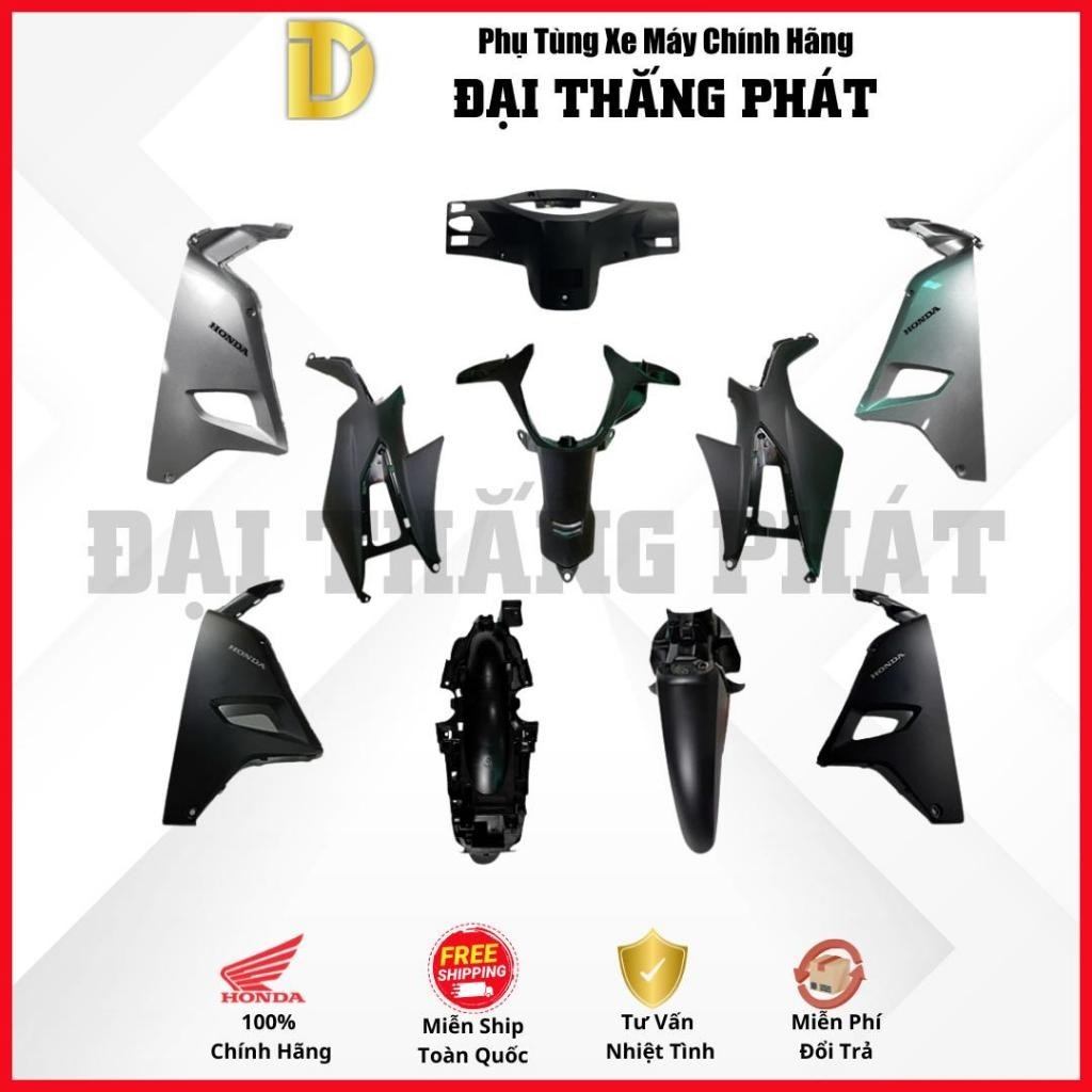 (Có bán lẻ) Dàn nhựa nhám Wave Anpha 110cc K89 lắp chung (2017-2018-2019-2020-2021-2022-2023-2024-20