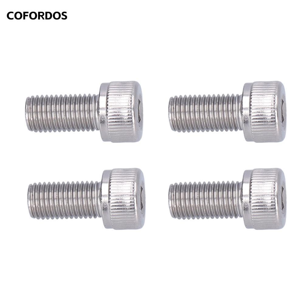 COFORDOS 4 Bu lông ổ cắm lục giác, 1.25mm Fine Pitch M10 Kích thước ren Ổ cắm đầu vít, A2-70 Lớp M10