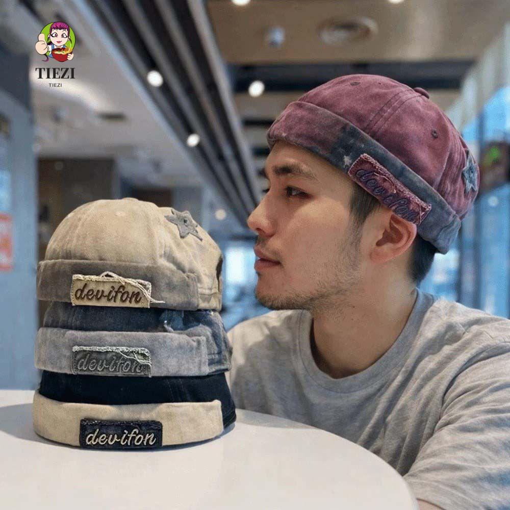 Mũ Trùm Đầu TIEZI Màu Trơn, Không Vành, Style Streetwear