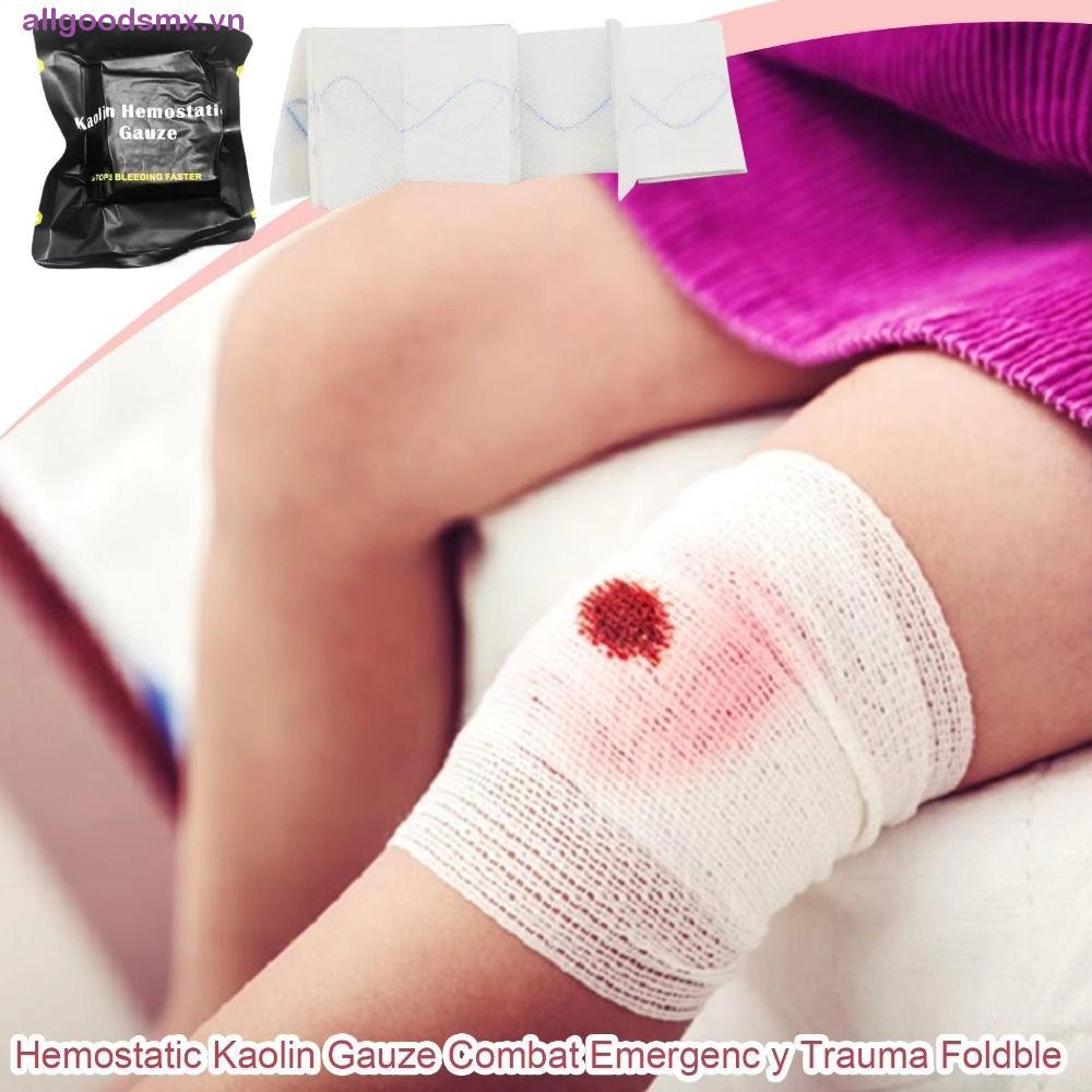 Gạc Cầm Máu Kaolin ALLGOODSMX - Thiết kế Z-Fold Chitosan, Non-Woven Fabric Impregnated với Kaolin dà