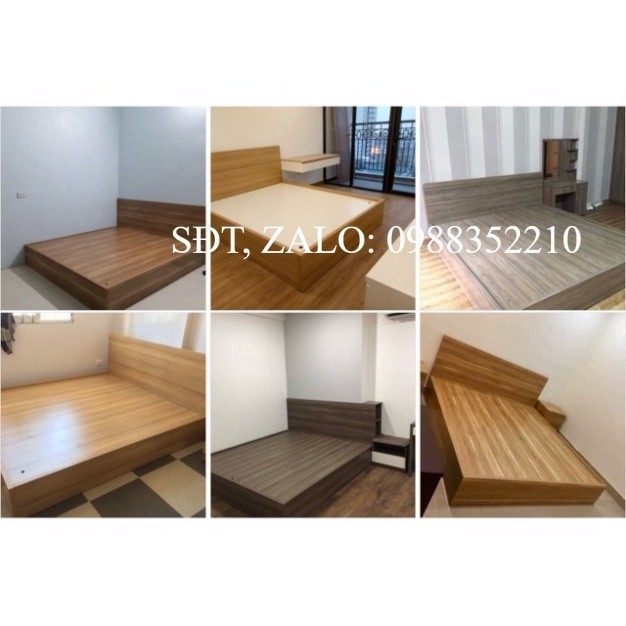 Giường ngủ gỗ công nghiệp MDF 1m8x2m (Lim) .