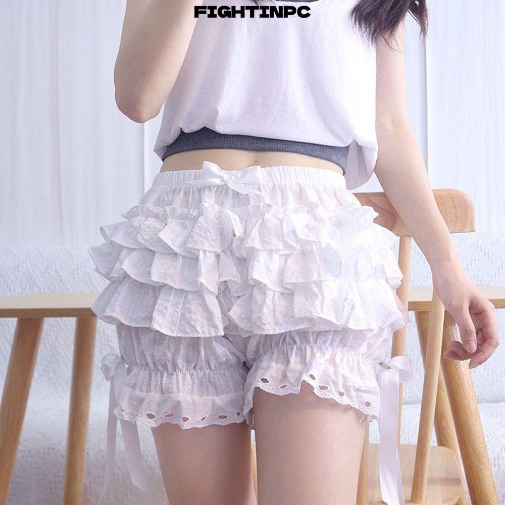 FightinPC Bloomers Vintage, Thắt Nơ Xếp Ly, Co Dãn - Phù Hợp Với Outfit JK