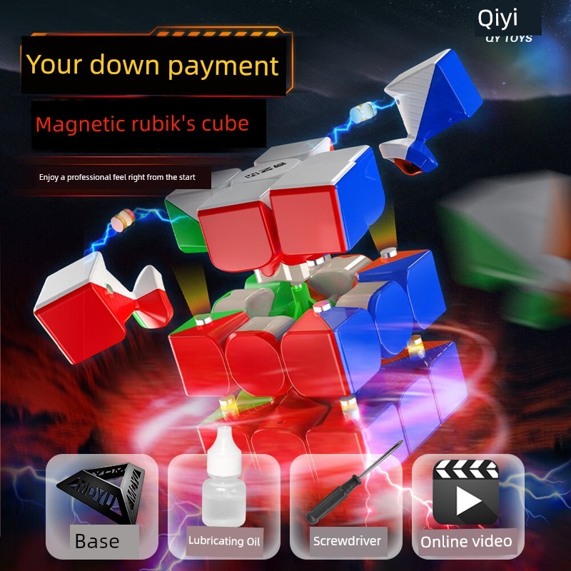 Khối Rubik Khối Lập Phương 2x2 Qiyi Warrior M 3 Hạng Từ Cạnh Tranh Đua Xe UV Kim Cương Mặt Khối Rubi