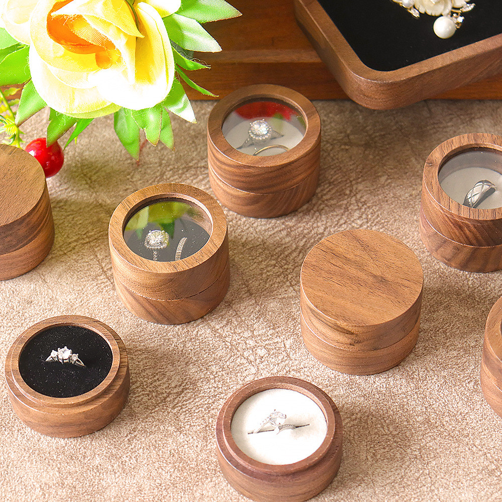 Vòng Thế Giới Bao Đôi Nhẫn Hộp Đề Nghị Nhẫn Kim Cương Cặp Nhẫn Trang Sức Hộp Trưng Bày Hộp Bảo Quản 