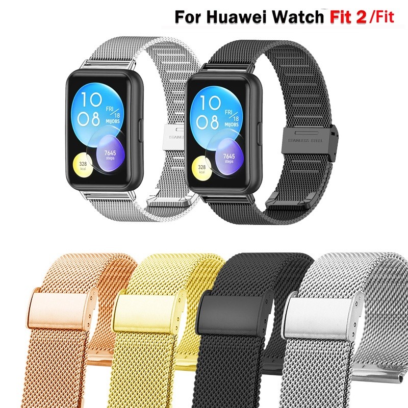 Dây đeo bằng thép không gỉ cho Huawei Watch Fit 2 3 4 Fit2 Fit3 Fit4 pro Vòng đeo tay nam nữ