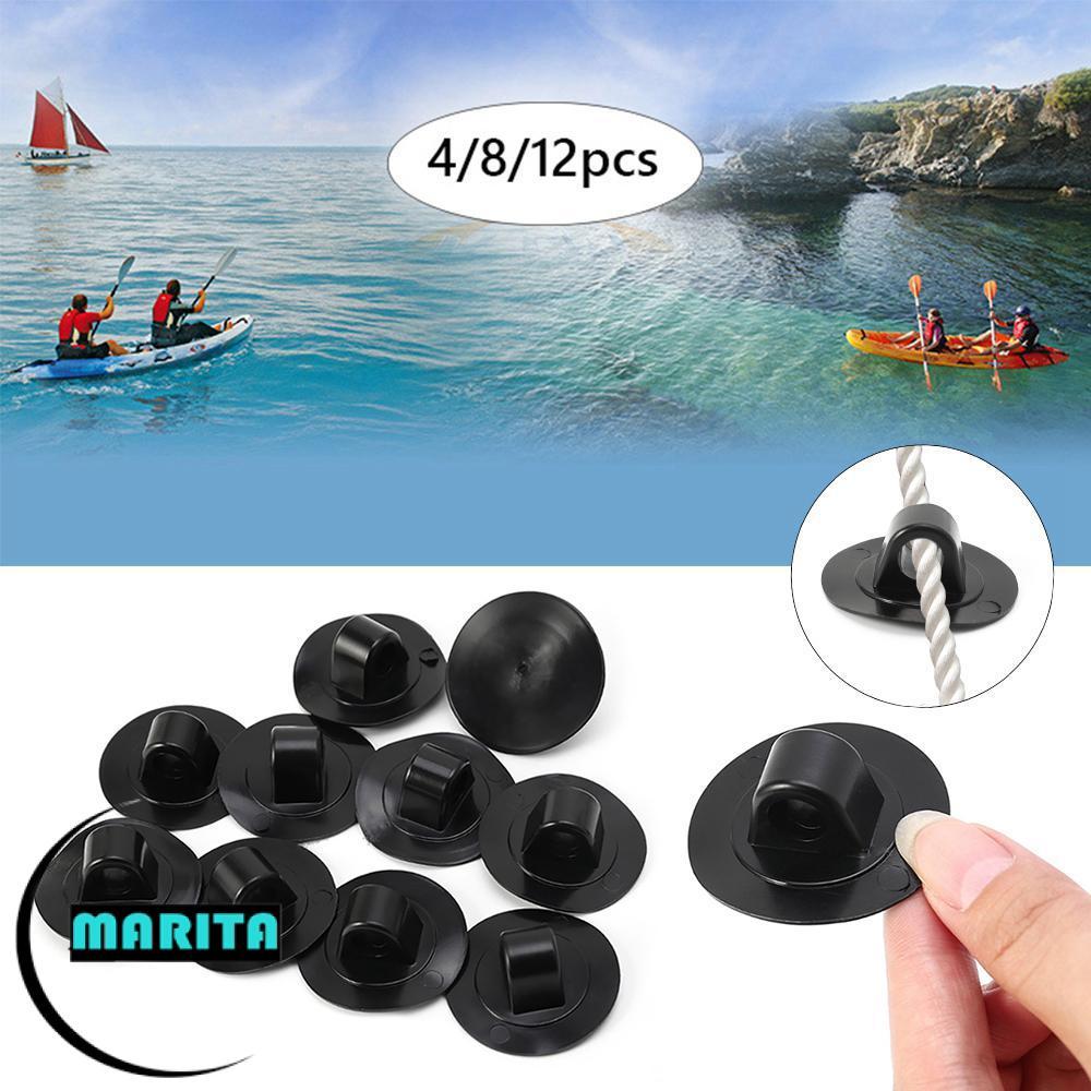 MARITA Bộ 4-12 Kéo Dây Khóa Màu Đen, Phụ Kiện Dự Phòng cho Thuyền Bơm Hơi