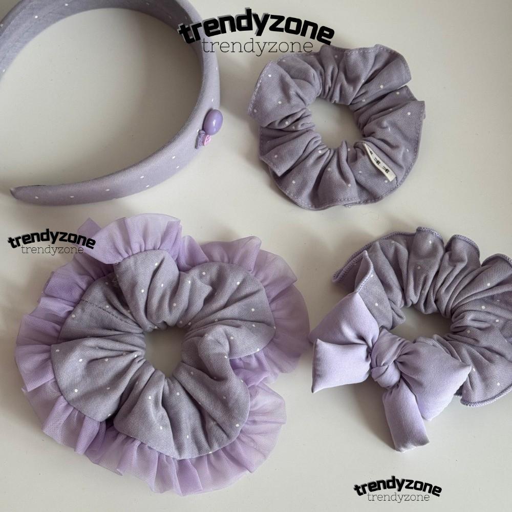 TRENDYZONEA0 Dây buộc tóc đuôi ngựa, Dây cao su họa tiết tối giản Dây buộc tóc co giãn, Phụ kiện tóc