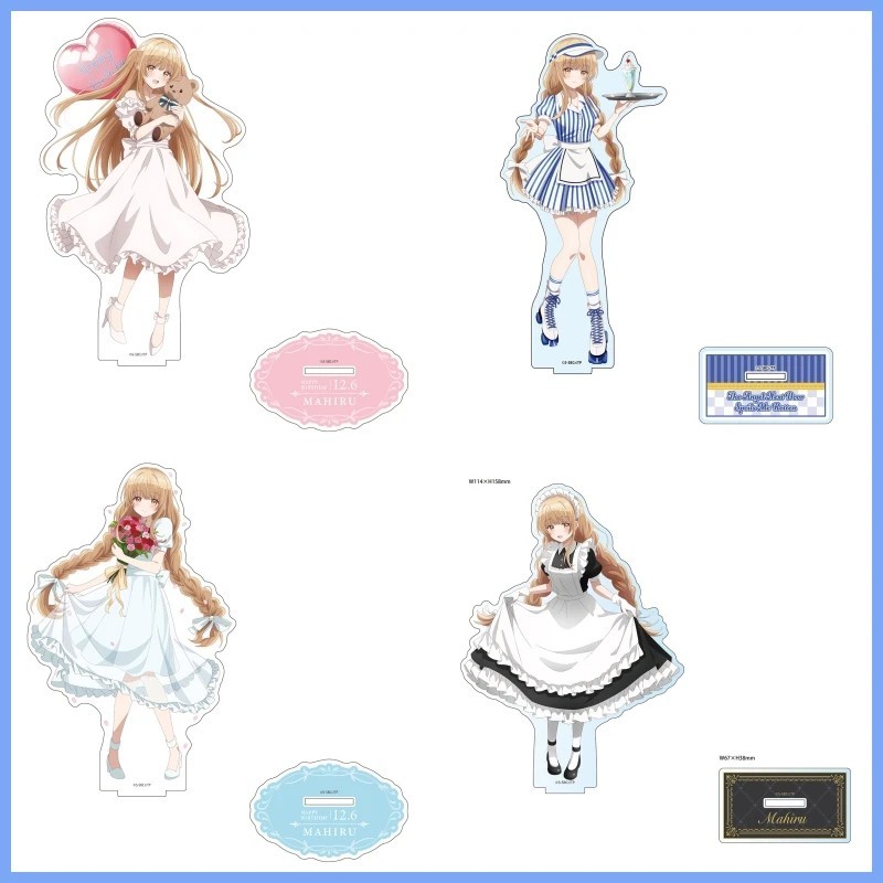 Standee anime Thiên Sứ Nhà Bên Shiina Mahiru mô hình mica Acrylic Stand trang trí bàn học quà tặng f