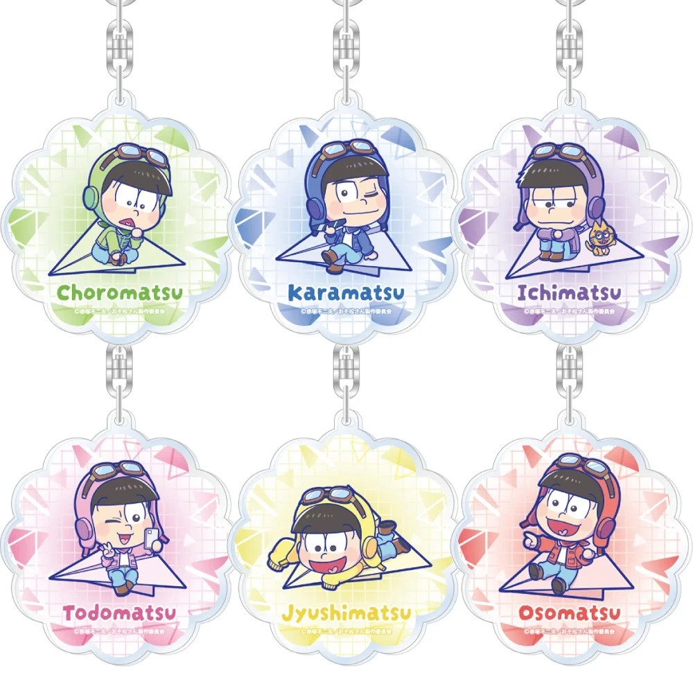 Móc khóa Anime Osomatsu-san mô hình Acrylic mica in hình Jyushimatsu Karamatsu Ichimatsu Todomatsu C